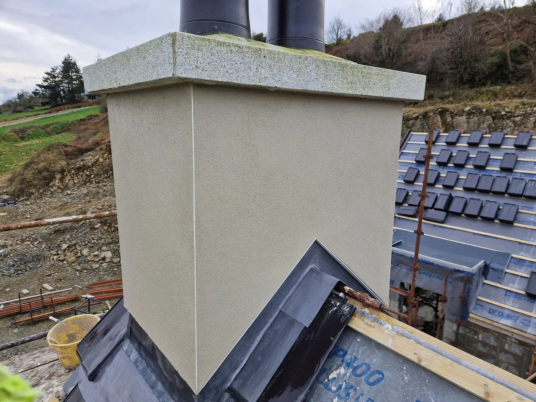 Chimney Render & Capping, Completed