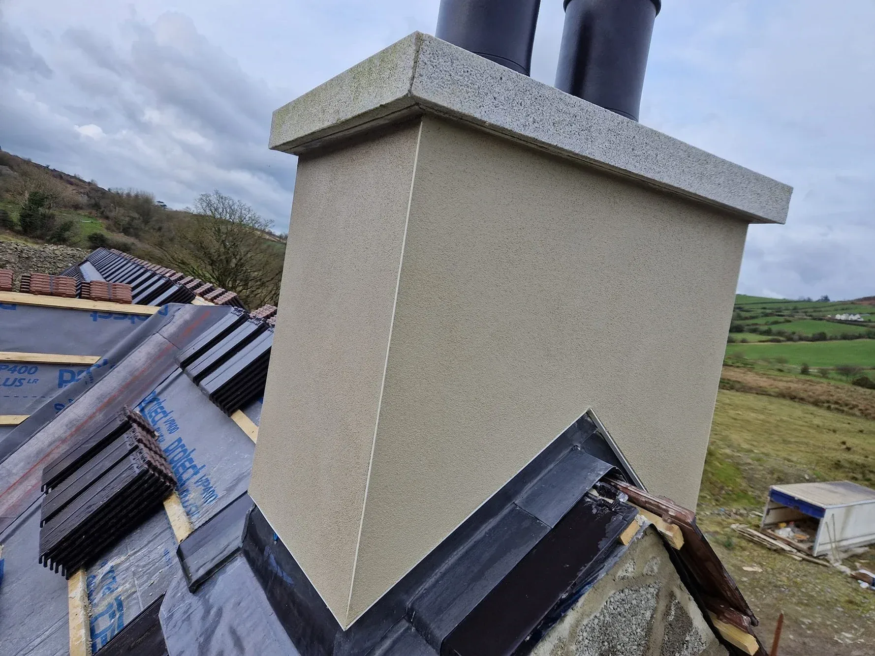 Chimney Render & Capping, Completed