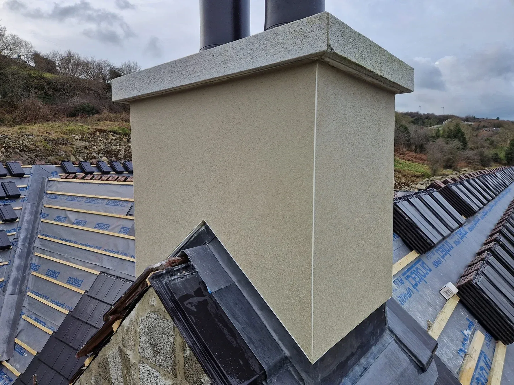 Chimney Render & Capping, Completed