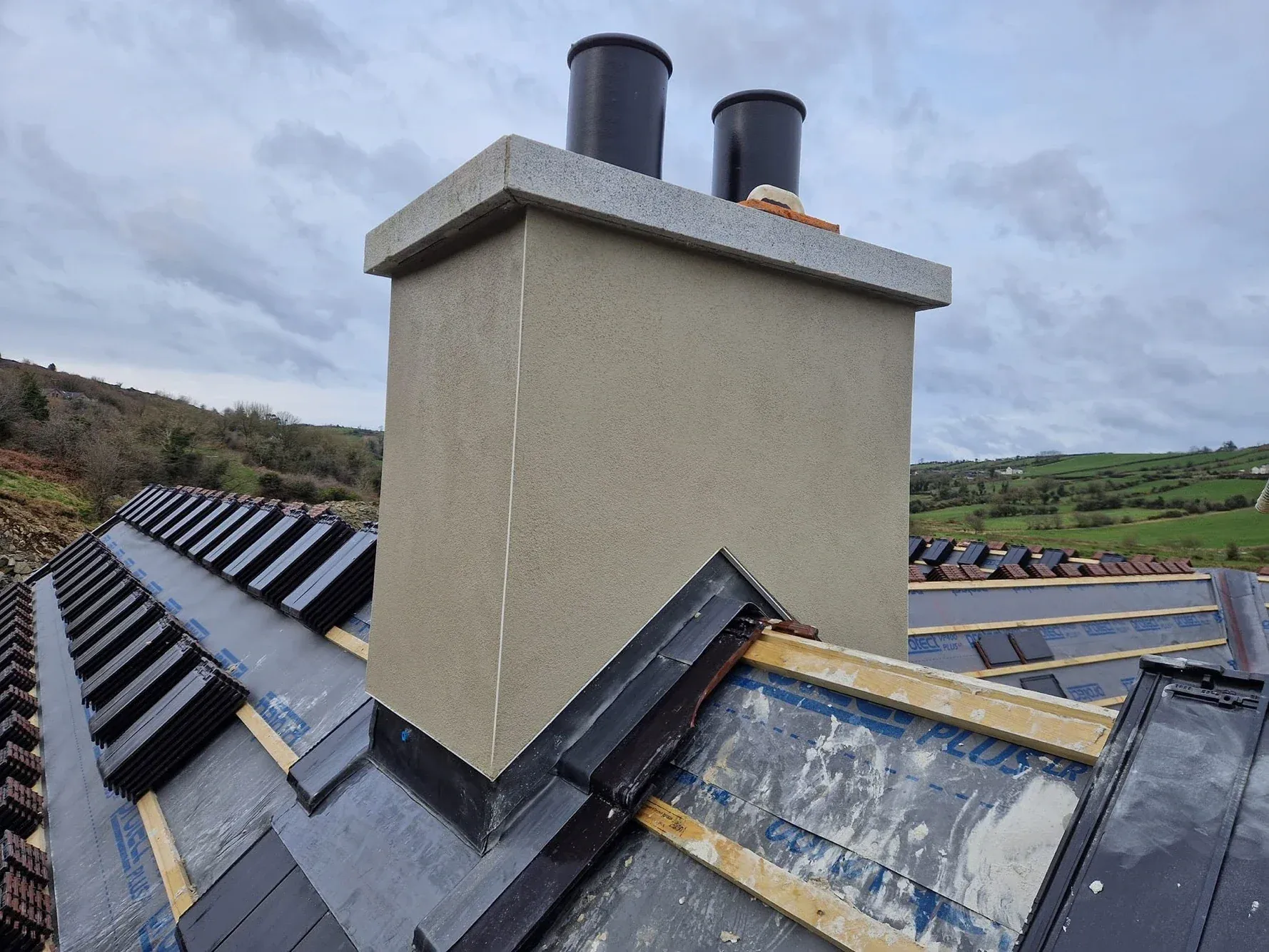 Chimney Render & Capping, Completed