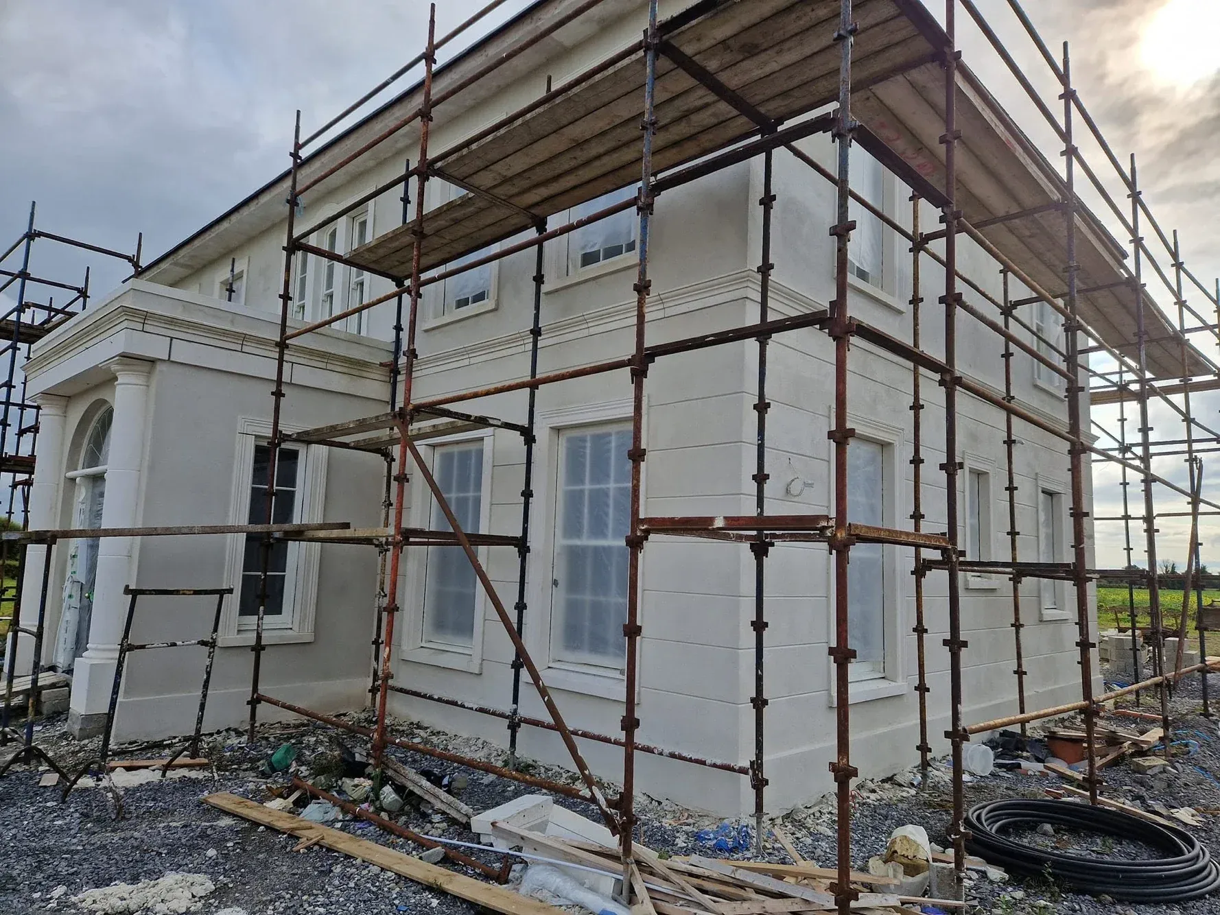 Georgian-Style Render & Detailed Plasterwork, before