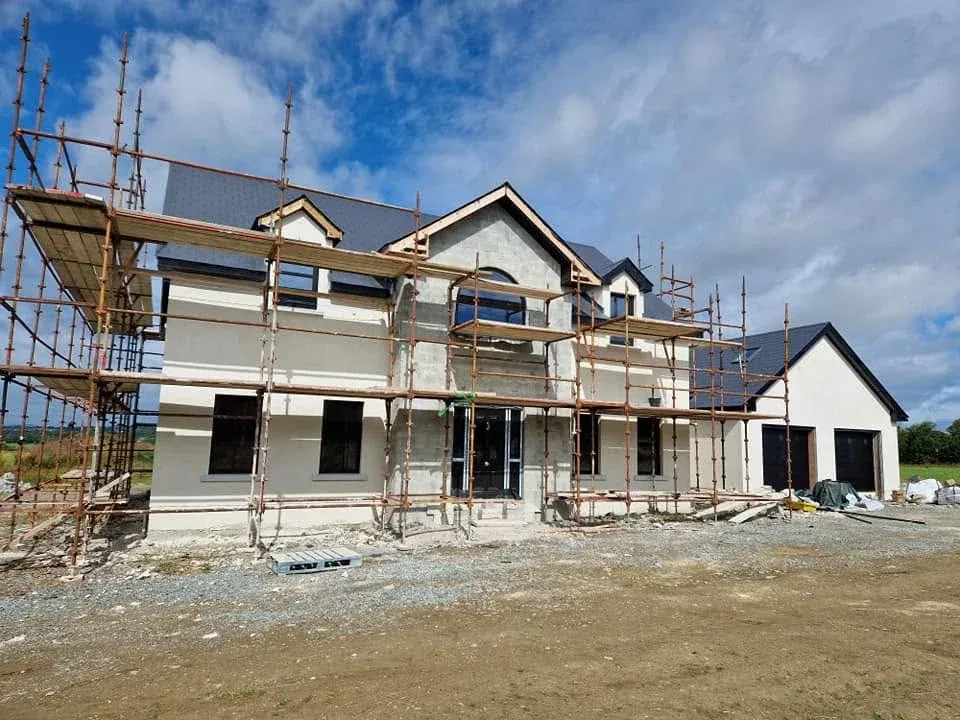 New Build House & Detached Garage, Scaffold Stage