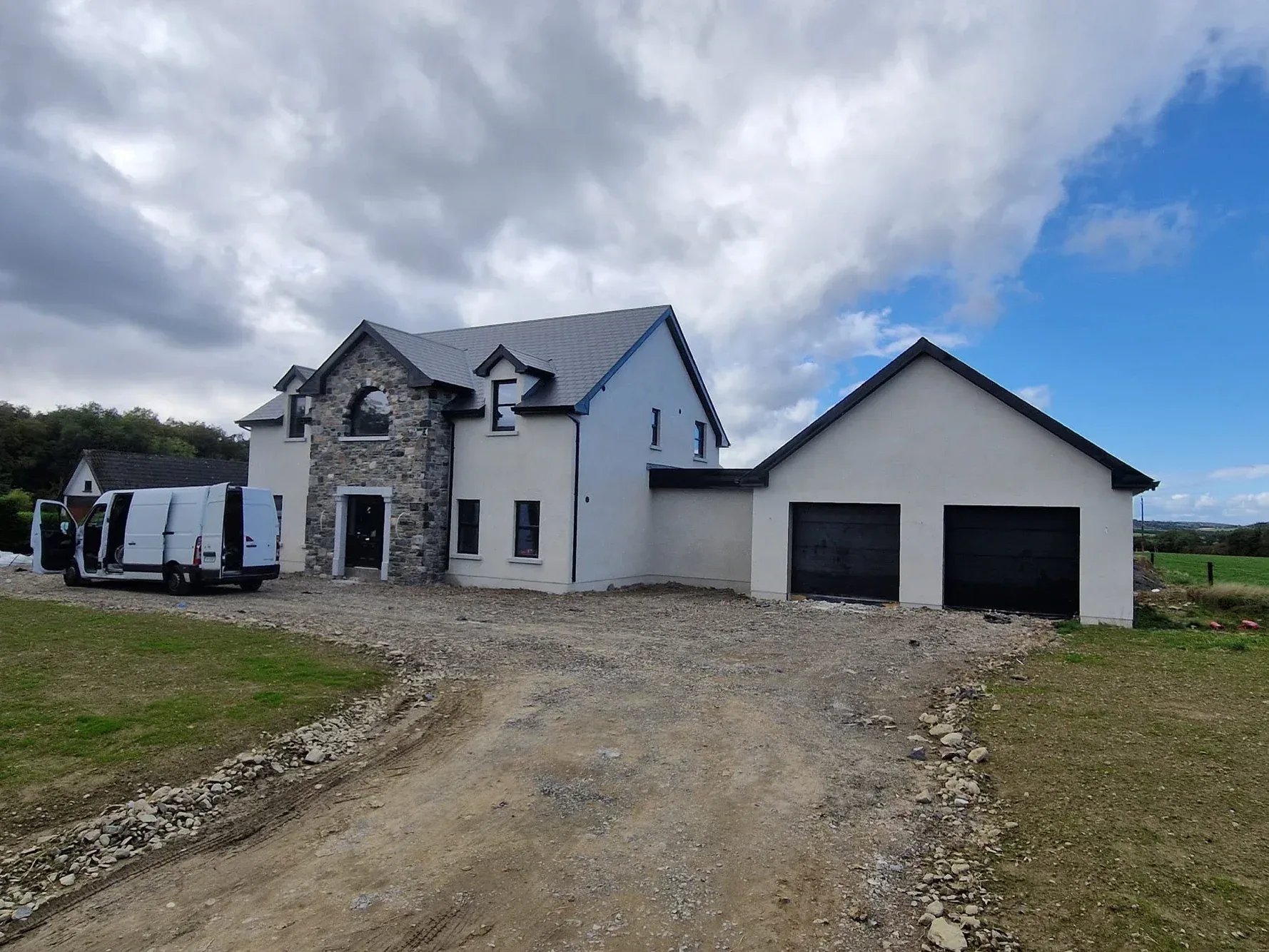 New Build House & Detached Garage, Scaffold Stage
