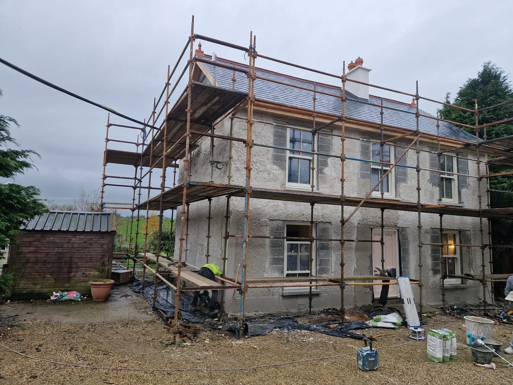 Period House Re-Render & Renovation, Scaffold Stage